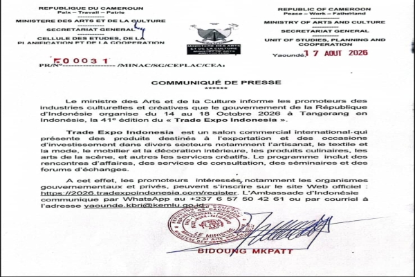 COMMUNIQUE PRESSE